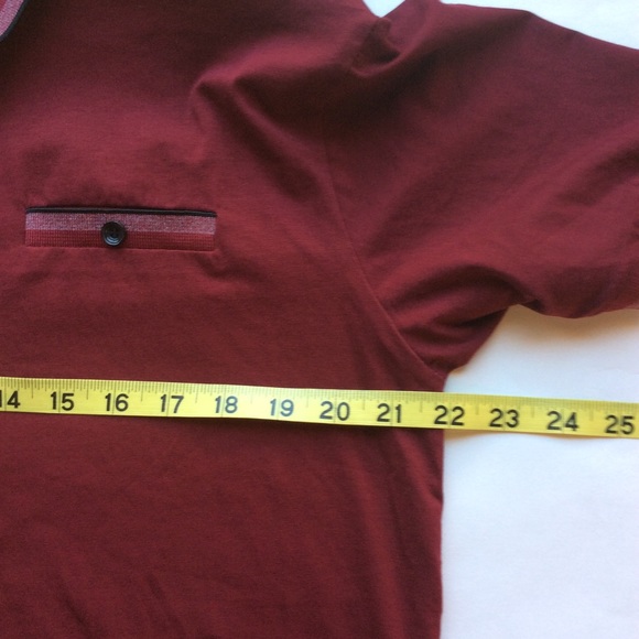 Scott James Burgundy collared Polo shirt NWT - Picture 10 of 11